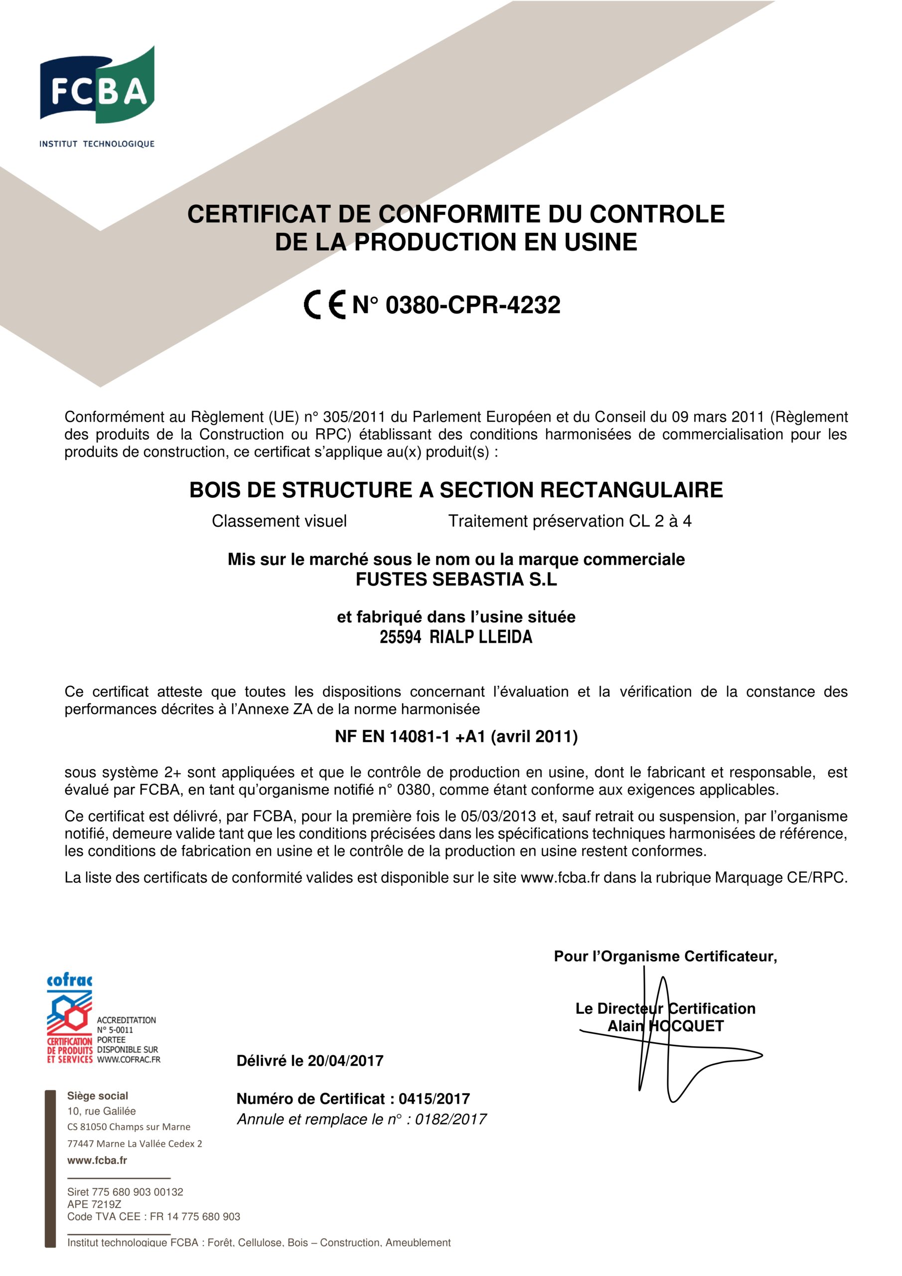 Certificado de Madera Maciza Estructural
